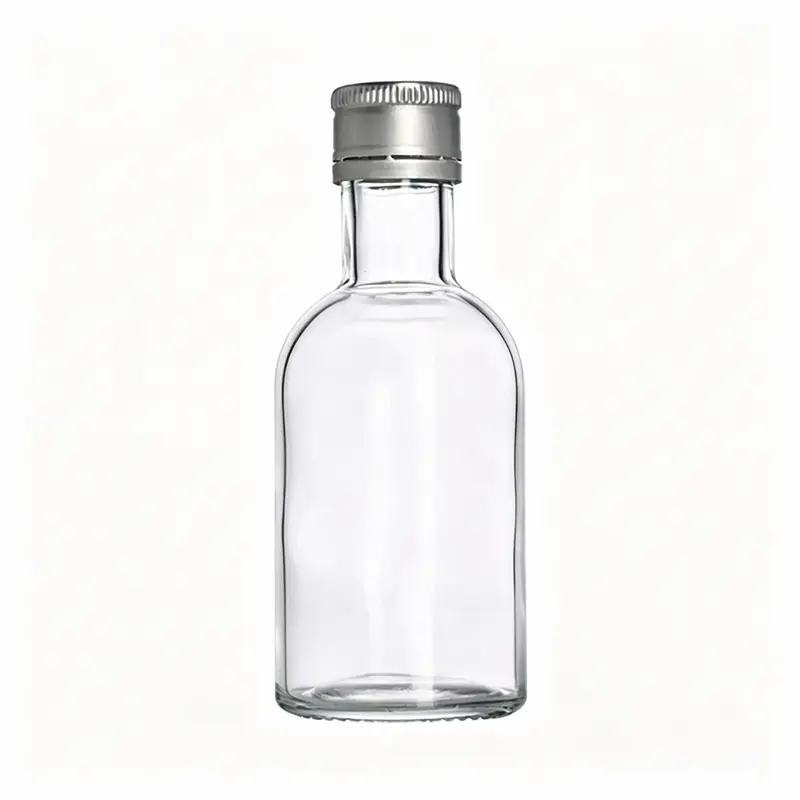 100ml prázdné skleněné lahve na tequilu s hliníkovým uzávěrem