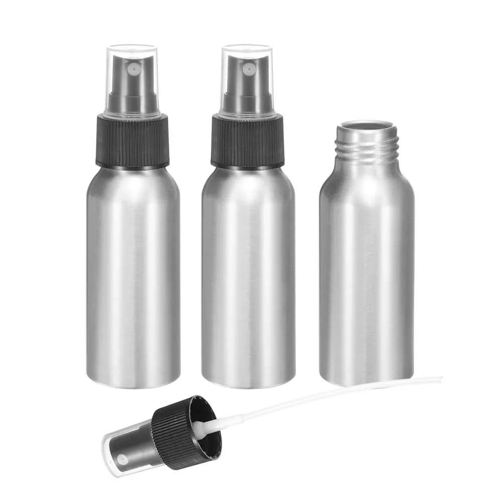 60ml (2oz) mini opakovaně použitelná hliníková lahvička s jemným rozprašovačem