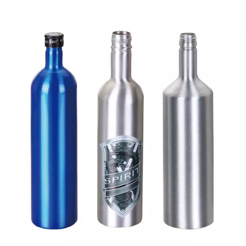 500ml Slim Tall Aluminum Liquor Bottle with ROPP Screw Cap